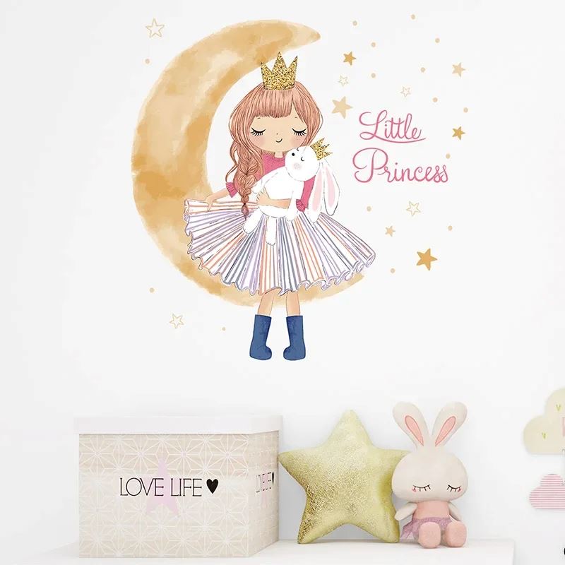 Décoration Murale - PrincesseSticker- Lune Beige