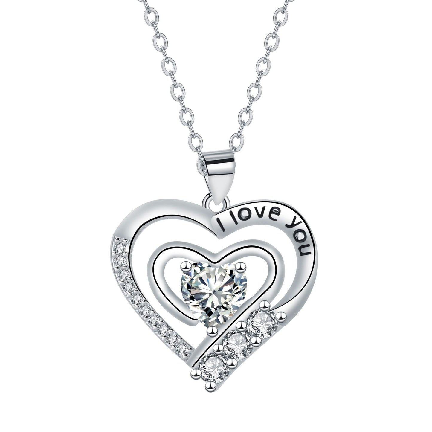 Fashion Romantic Love Surrounded Female Pendant Necklace