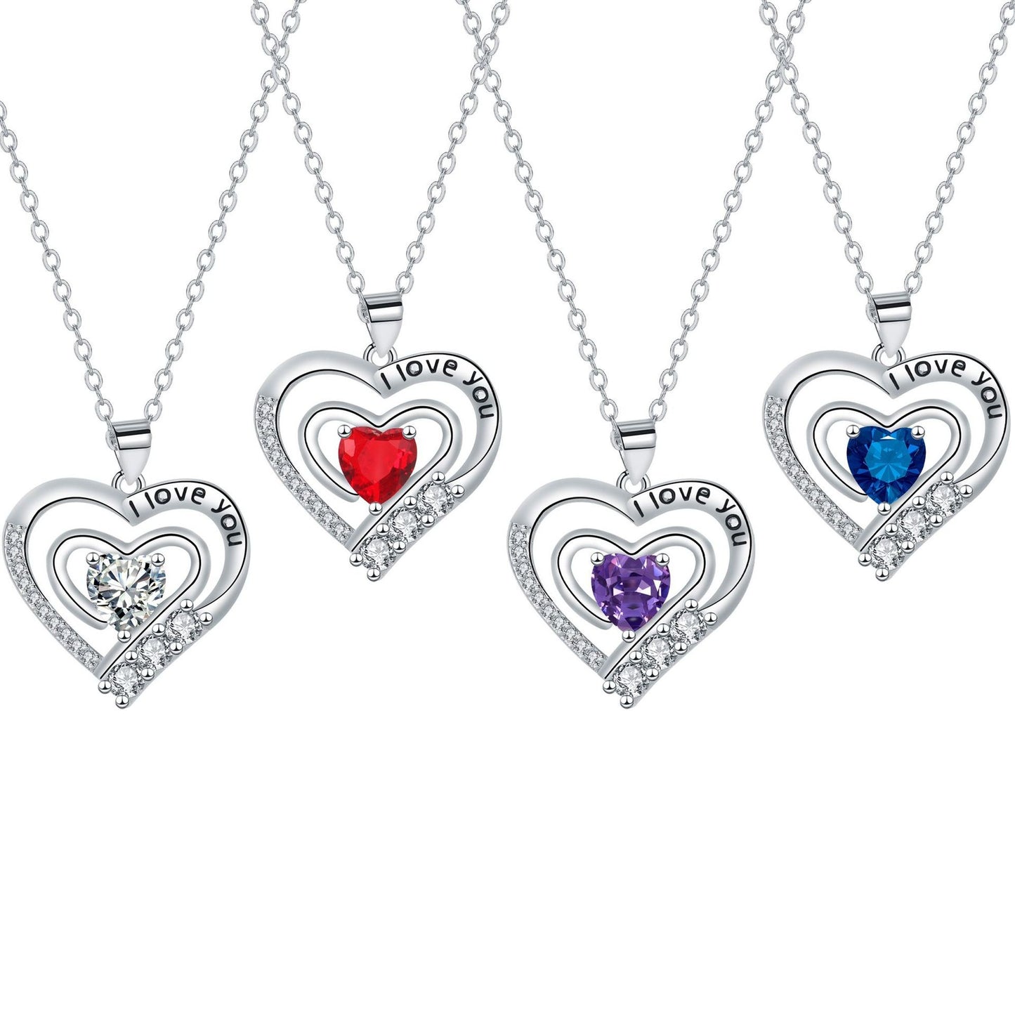 Fashion Romantic Love Surrounded Female Pendant Necklace