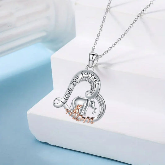 Fashion Mother And Child Female Elephant Necklace