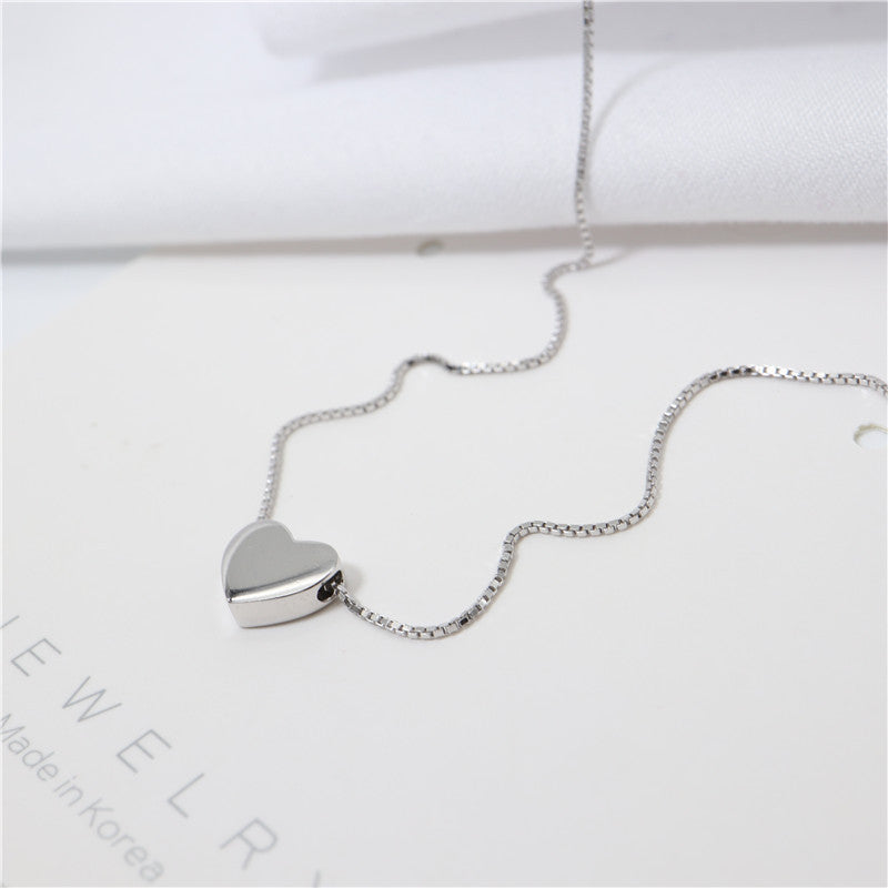 Necklace Female Glossy Love Korean Fashion Simple