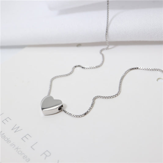 Necklace Female Glossy Love Korean Fashion Simple