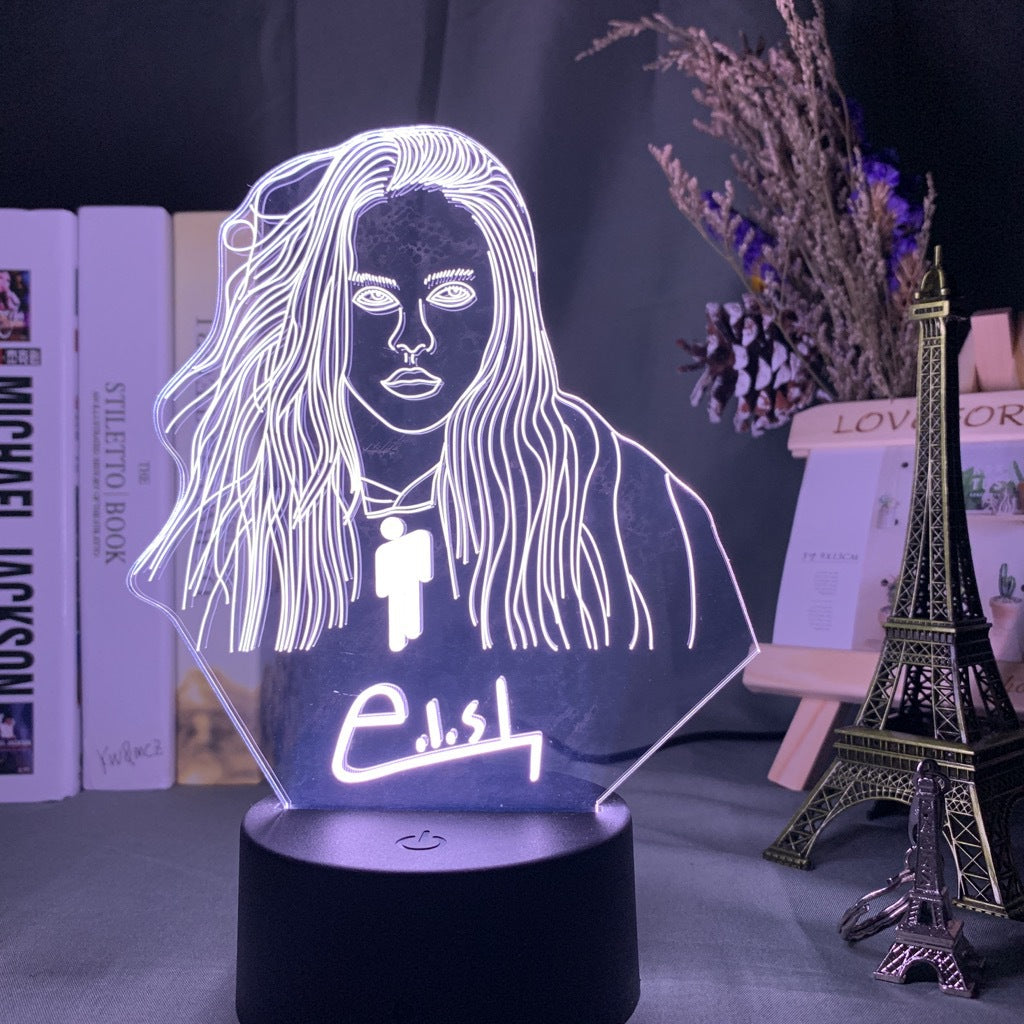 Acrylic 3D Small Night Lamp LED Remote Control Lamp