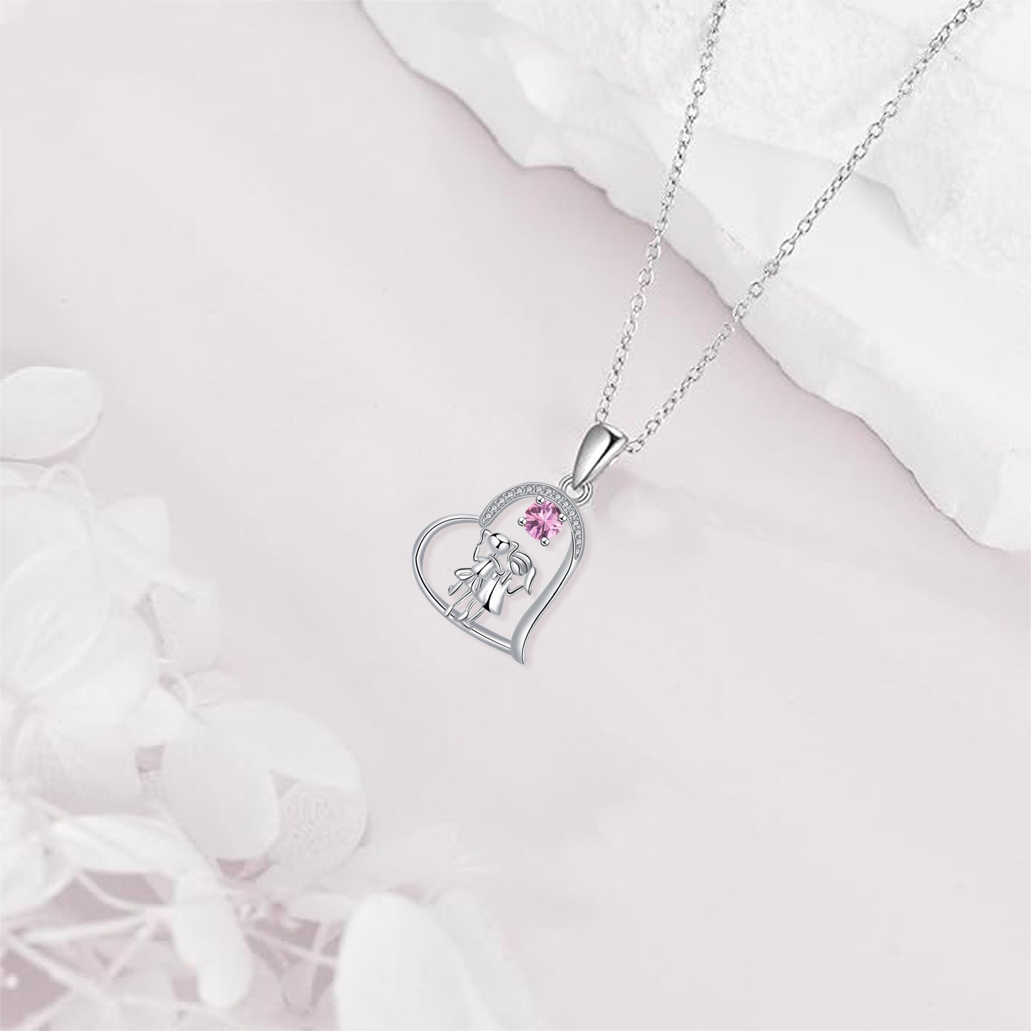 Female Fashion Sisters Heart-shaped Pendant Necklace