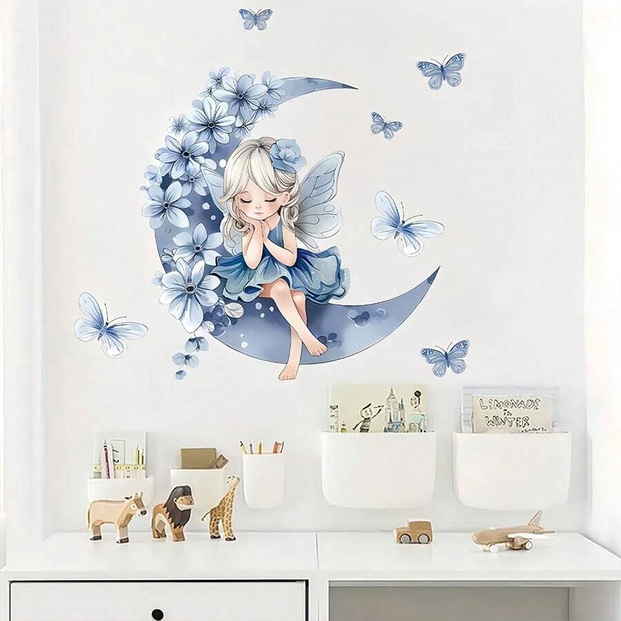 Décoration Murale - PrincesseSticker™- Lune Bleue