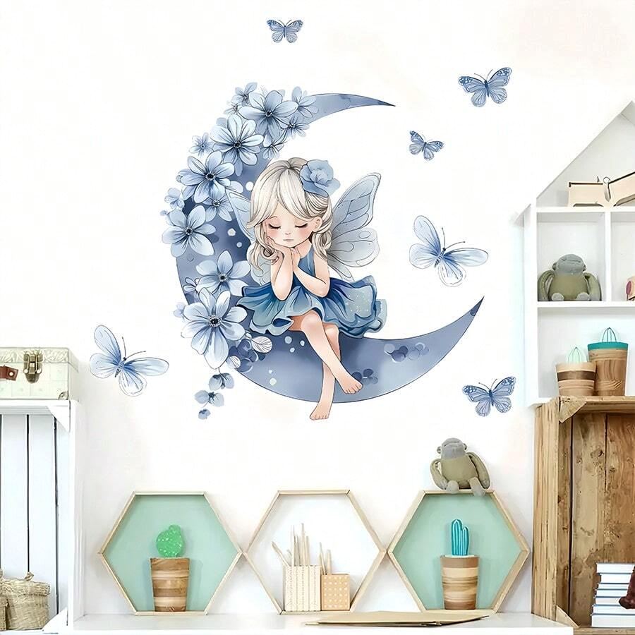 Décoration Murale - PrincesseSticker™- Lune Bleue