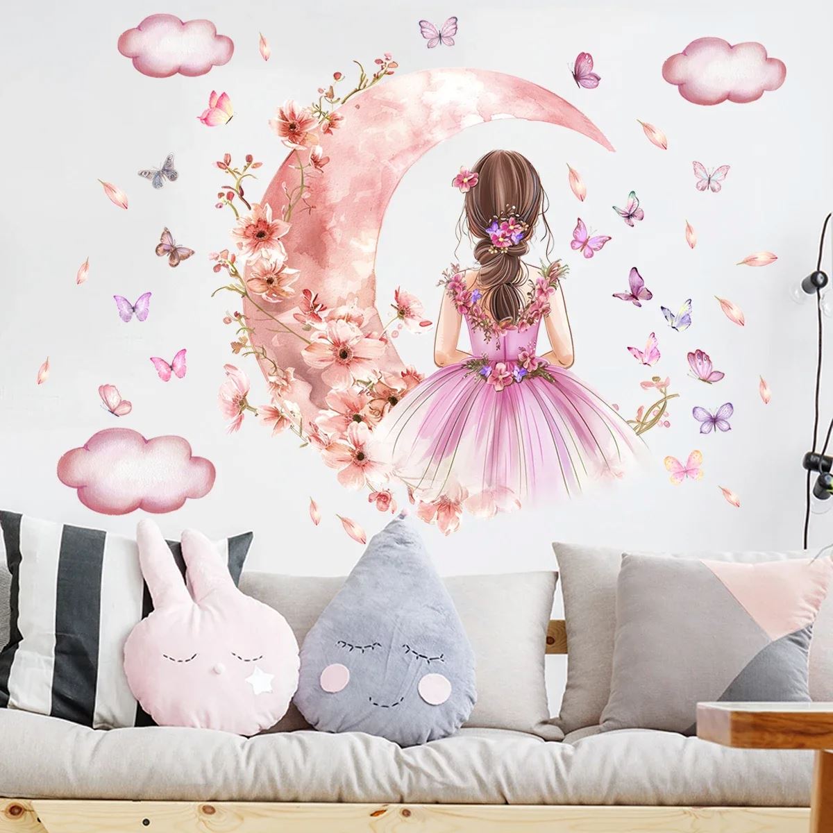 Décoration Murale - PrincesseSticker™- Lune Rose