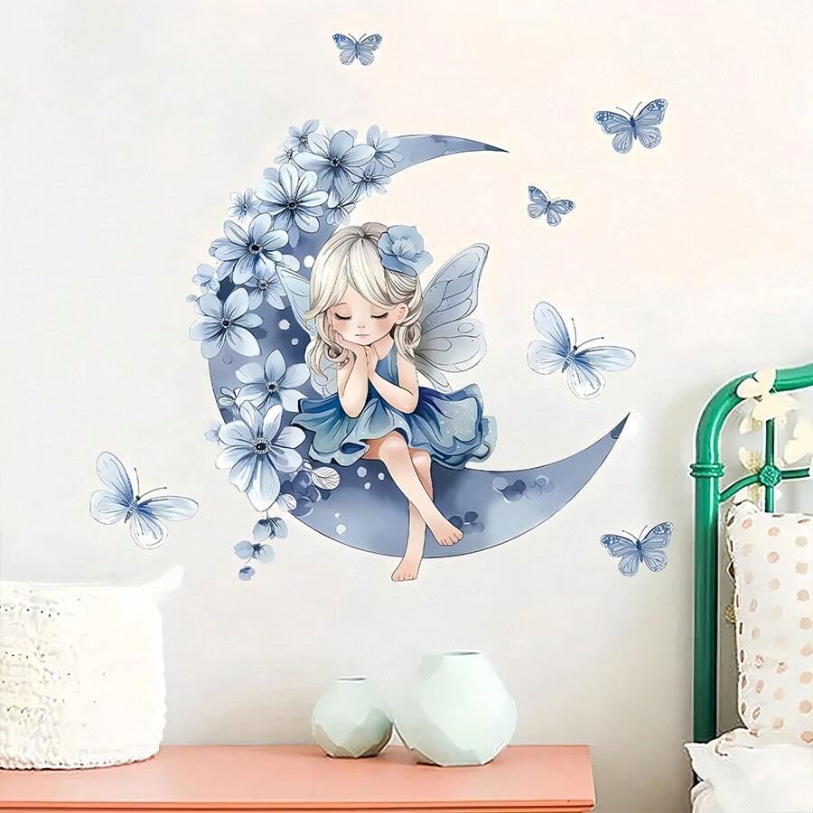 Décoration Murale - PrincesseSticker™- Lune Bleue